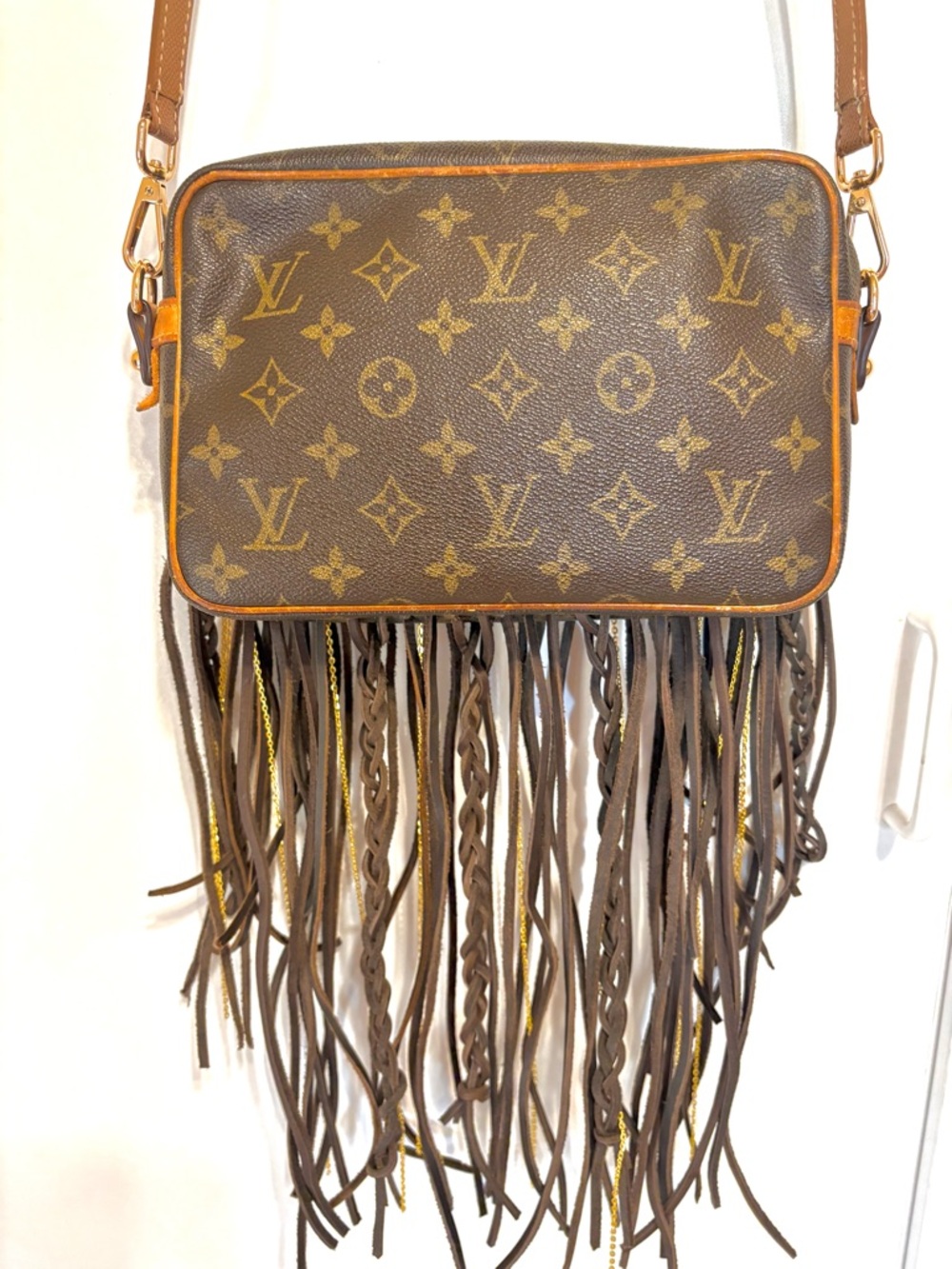 Authentic Louis Vuitton Vintage Compiegne Custom Fringed Crossbody with COA - Picture 3 of 15